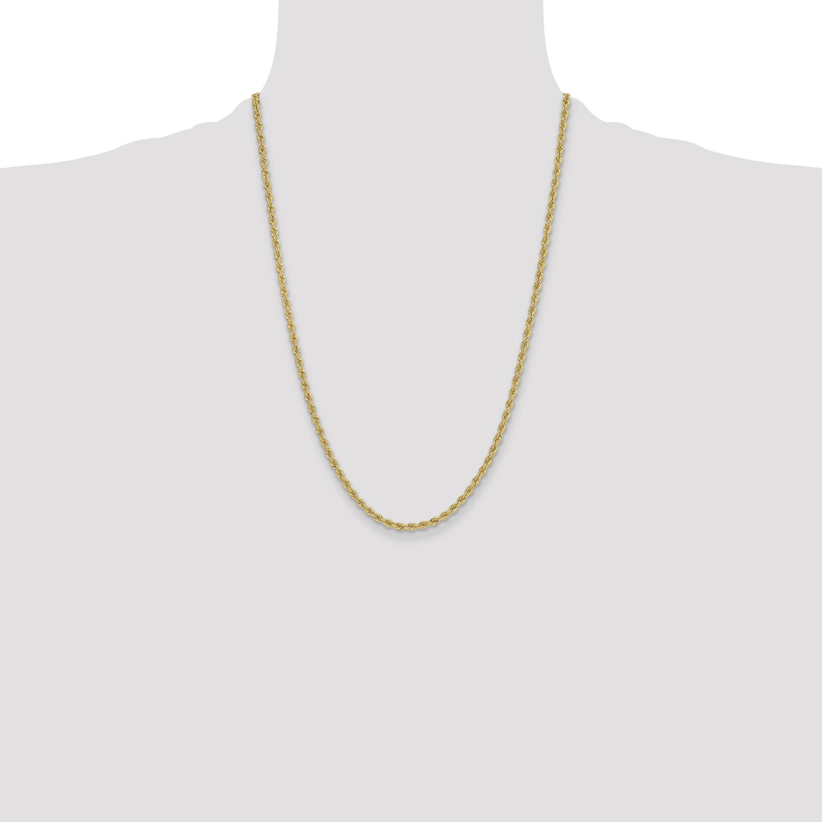 14k 3.3mm Regular Rope Chain-024S-24