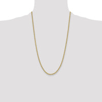 14k 3.3mm Regular Rope Chain-024S-26