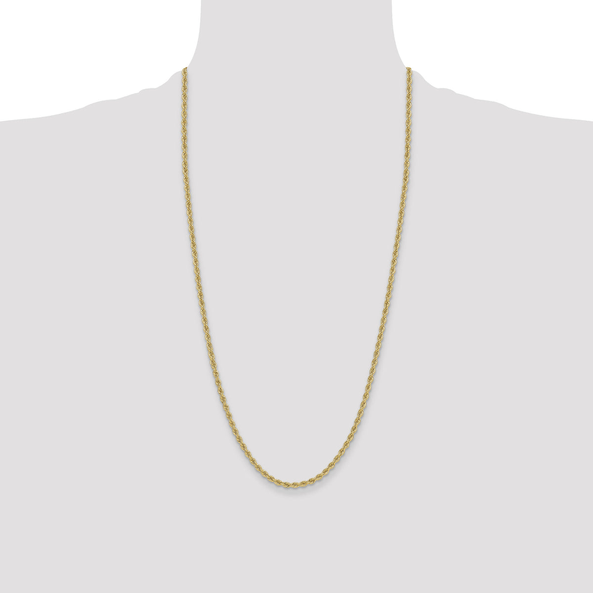 14k 3.3mm Regular Rope Chain-024S-28