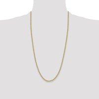 14k 3.3mm Regular Rope Chain-024S-28