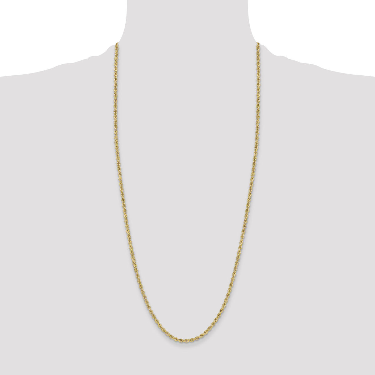 14k 3.3mm Regular Rope Chain-024S-30