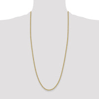 14k 3.3mm Regular Rope Chain-024S-30