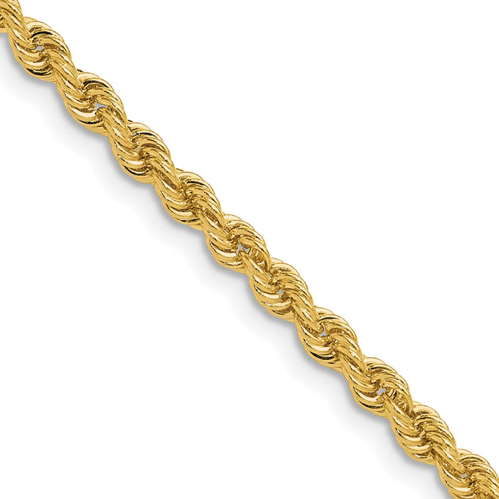 14k 3.3mm Regular Rope Chain-024S-18