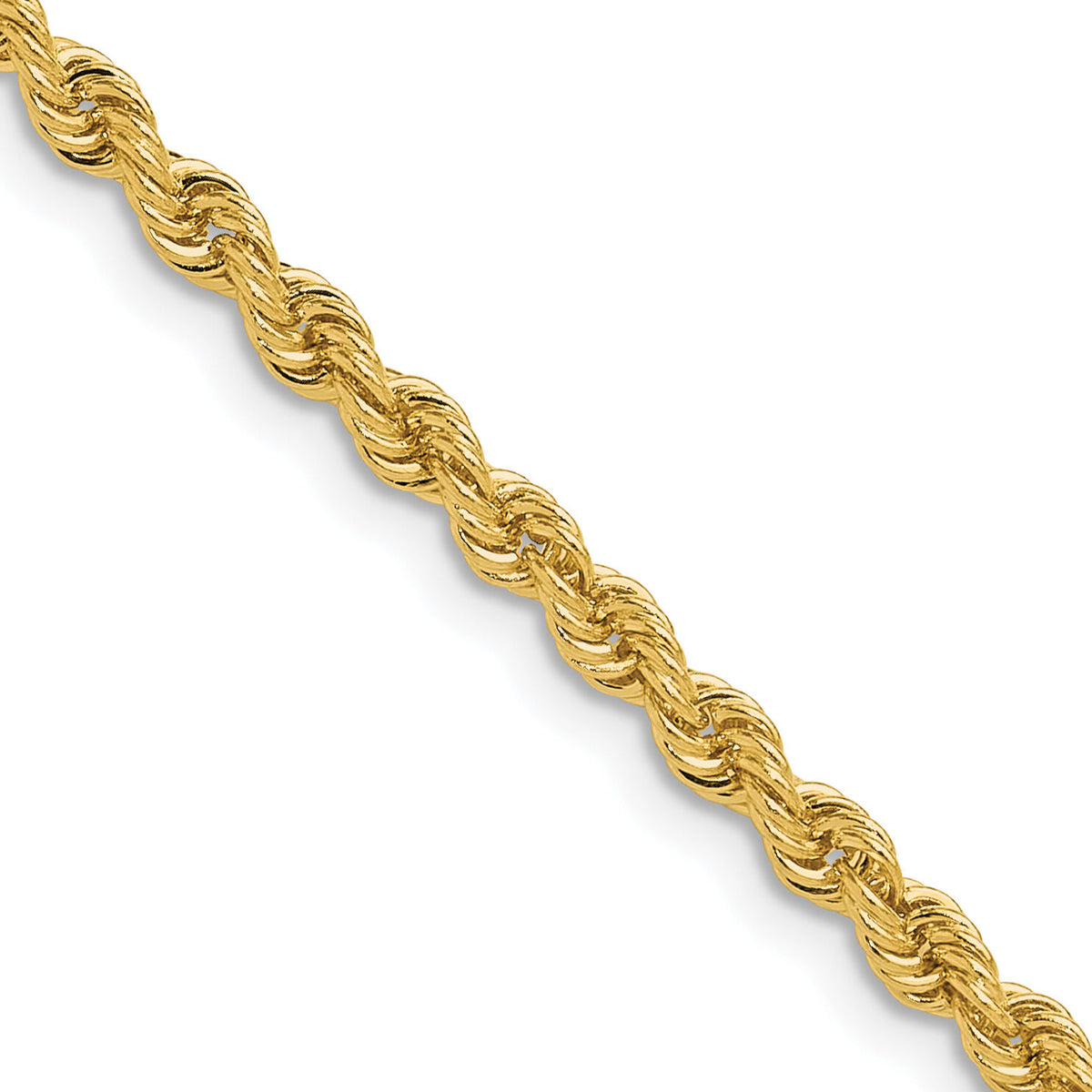 14k 3.3mm Regular Rope Chain-024S-28