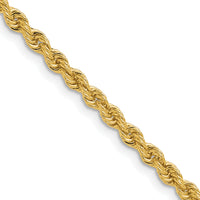 14k 3.3mm Regular Rope Chain-024S-28