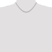 14k White Gold 3.25mm D/C Rope with Lobster Clasp Chain-024W-16