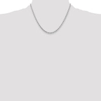 14k White Gold 3.25mm D/C Rope with Lobster Clasp Chain-024W-18