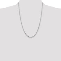 14k White Gold 3.25mm D/C Rope with Lobster Clasp Chain-024W-24