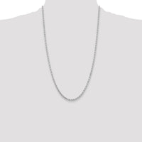 14k White Gold 3.25mm D/C Rope with Lobster Clasp Chain-024W-26