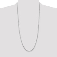 14k White Gold 3.25mm D/C Rope with Lobster Clasp Chain-024W-30