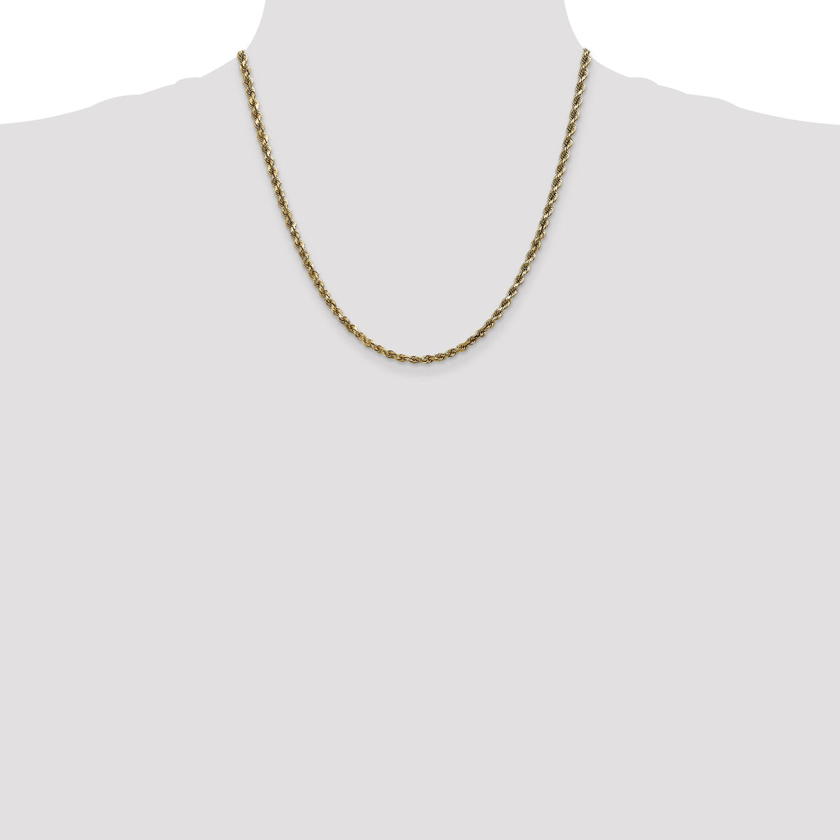 14k 3.5mm D/C Rope with Lobster Clasp Chain-025L-20