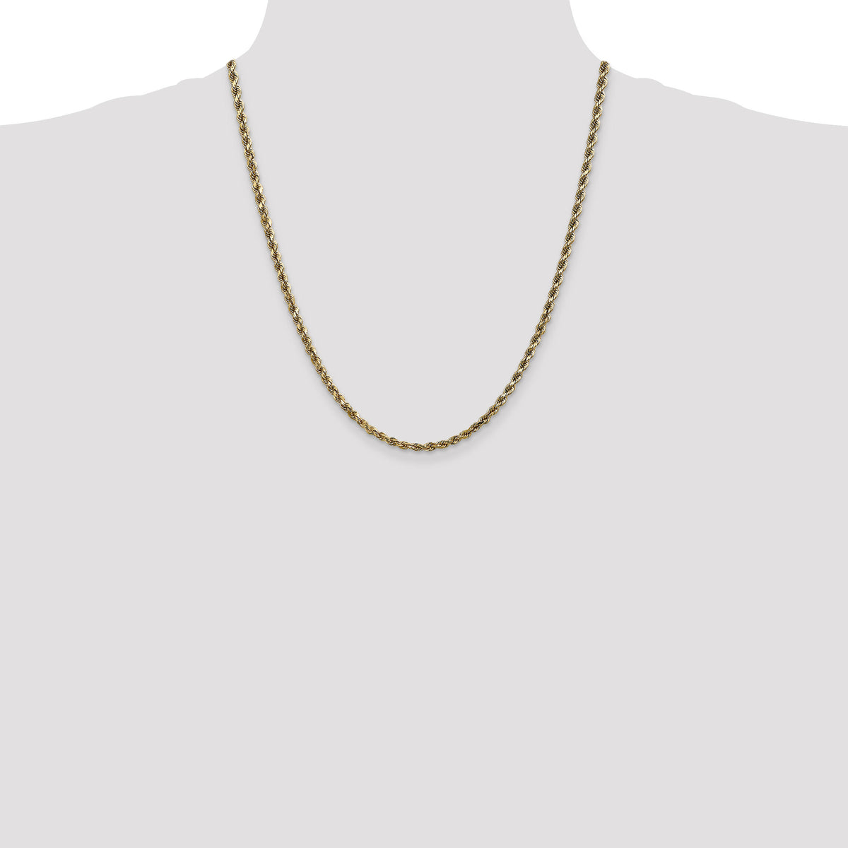 14k 3.5mm D/C Rope with Lobster Clasp Chain-025L-22