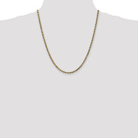14k 3.5mm D/C Rope with Lobster Clasp Chain-025L-22