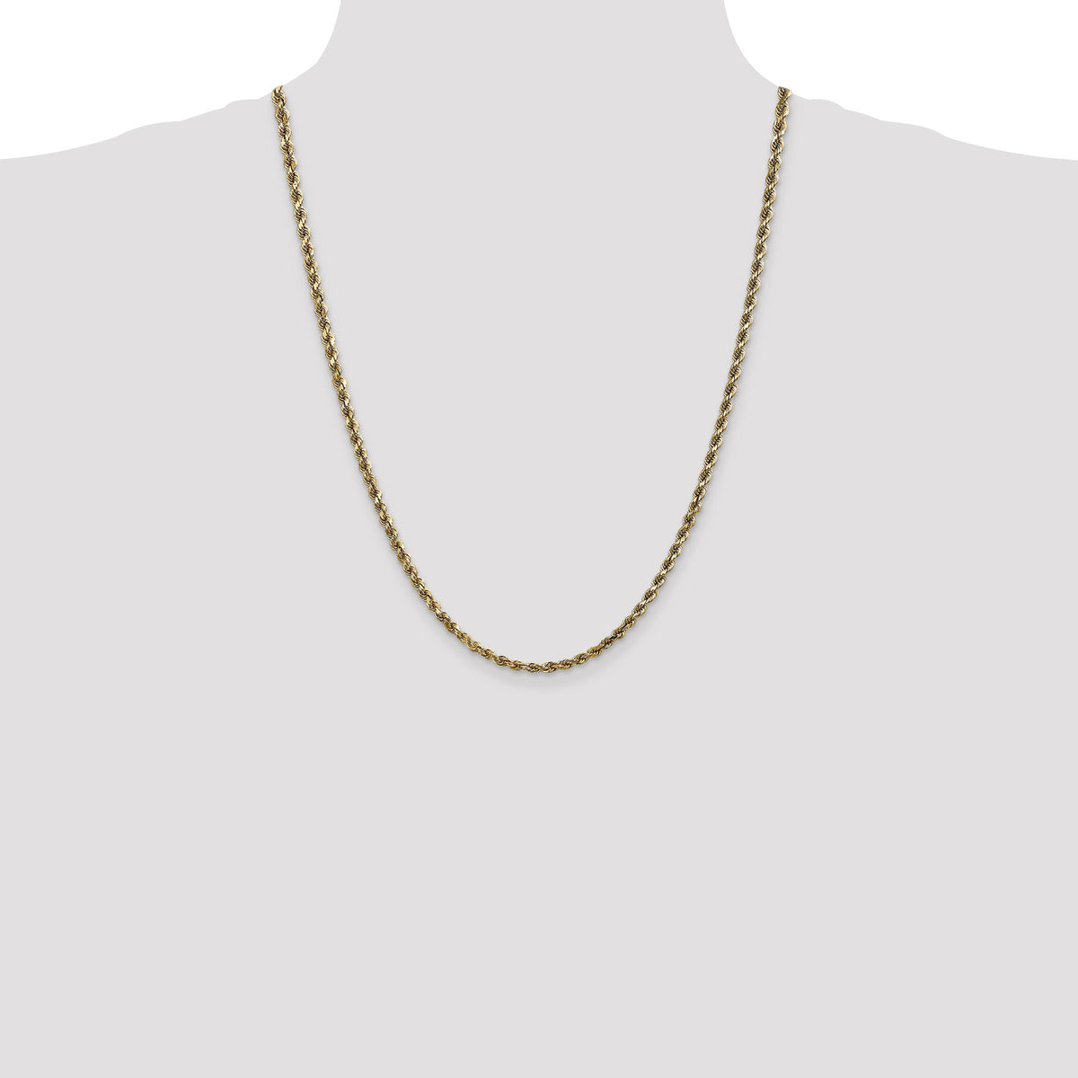 14k 3.5mm D/C Rope with Lobster Clasp Chain-025L-24
