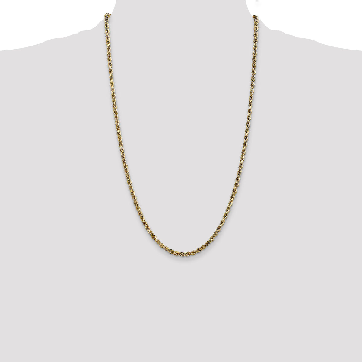 14k 3.5mm D/C Rope with Lobster Clasp Chain-025L-26