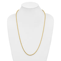 14k 3.5mm D/C Rope with Lobster Clasp Chain-025L-28
