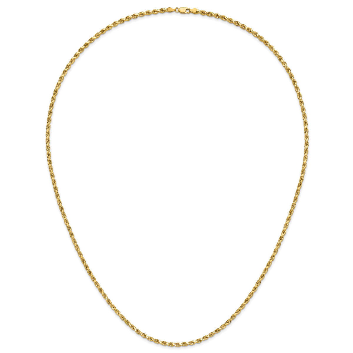 14k 3.5mm D/C Rope with Lobster Clasp Chain-025L-28