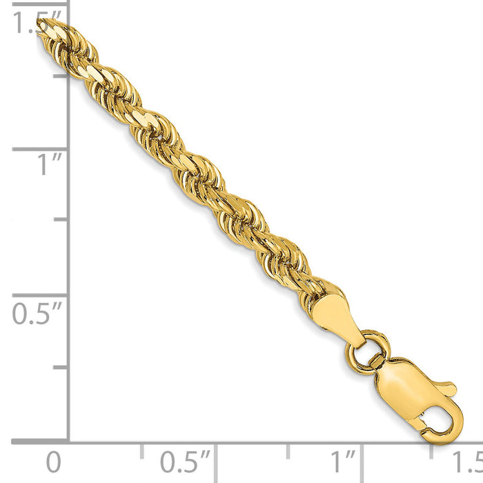 14k 3.5mm D/C Rope with Lobster Clasp Chain-025L-7