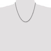 14k White Gold 3.5mm D/C Rope with Lobster Clasp Chain-025W-20