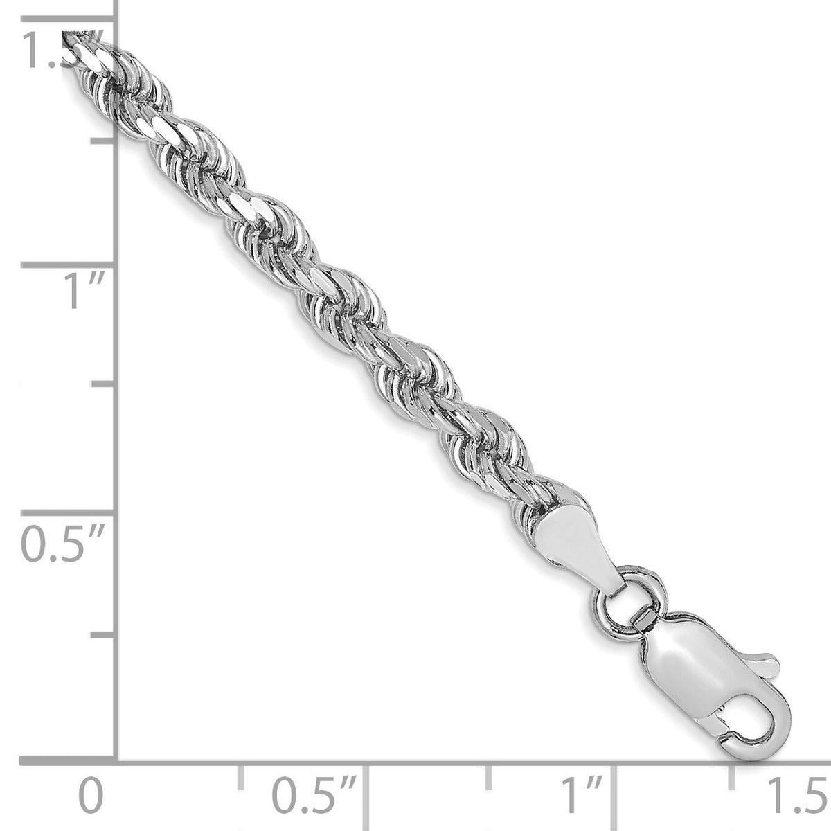 10k White Gold 3.5mm Diamond-cut Rope Chain-10K025W-8