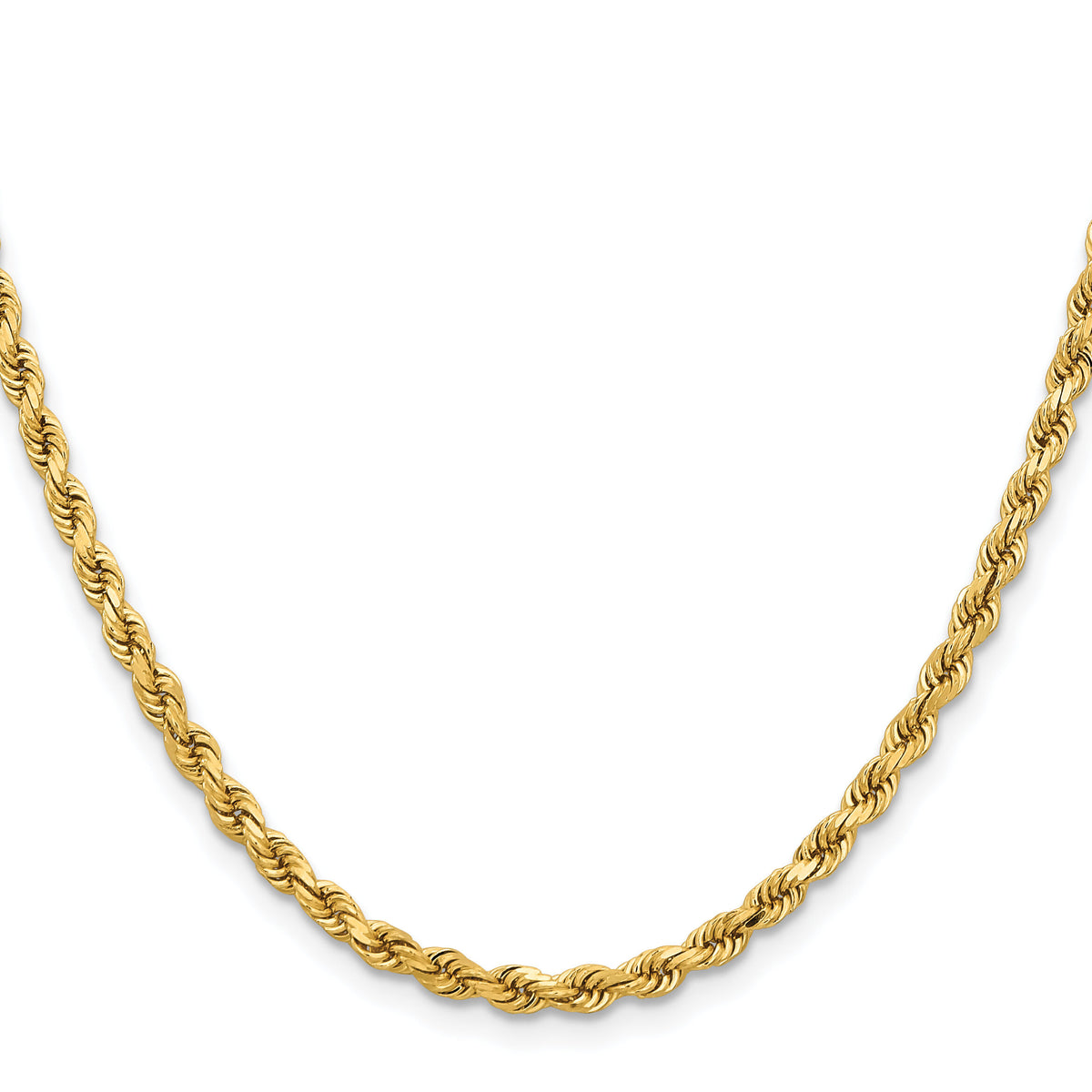 14K 3.75mm D/C Rope with Lobster Clasp Chain-027L-20