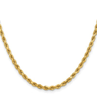 14K 3.75mm D/C Rope with Lobster Clasp Chain-027L-24
