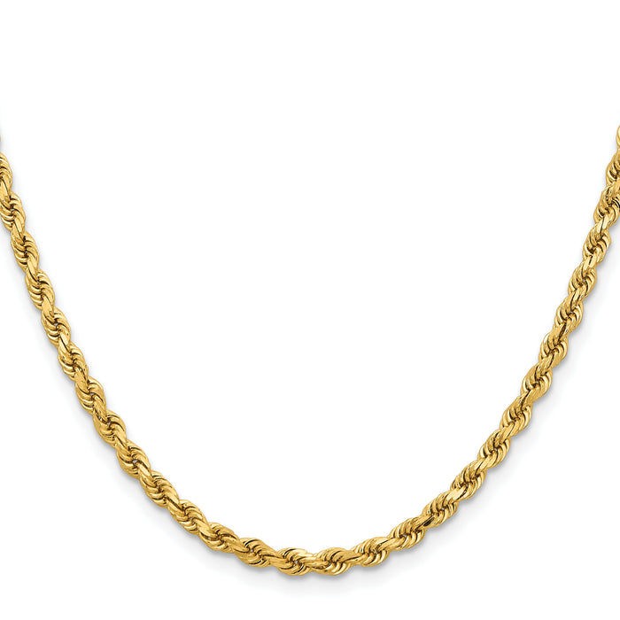 14K 3.75mm D/C Rope with Lobster Clasp Chain-027L-18