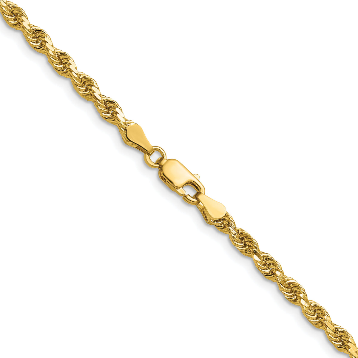 14K 3.75mm D/C Rope with Lobster Clasp Chain-027L-28