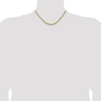 14K 3.75mm D/C Rope with Lobster Clasp Chain-027L-16