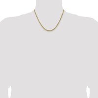 14K 3.75mm D/C Rope with Lobster Clasp Chain-027L-18