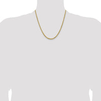 14K 3.75mm D/C Rope with Lobster Clasp Chain-027L-20