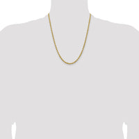 14K 3.75mm D/C Rope with Lobster Clasp Chain-027L-22