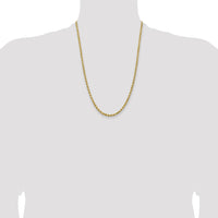 14K 3.75mm D/C Rope with Lobster Clasp Chain-027L-24