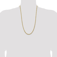 14K 3.75mm D/C Rope with Lobster Clasp Chain-027L-26