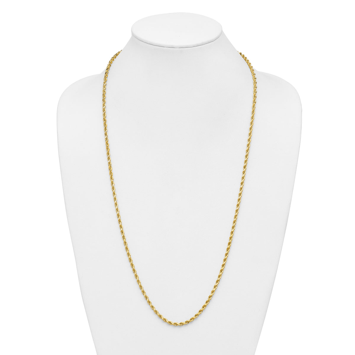 14K 3.75mm D/C Rope with Lobster Clasp Chain-027L-30