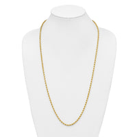 14K 3.75mm D/C Rope with Lobster Clasp Chain-027L-30