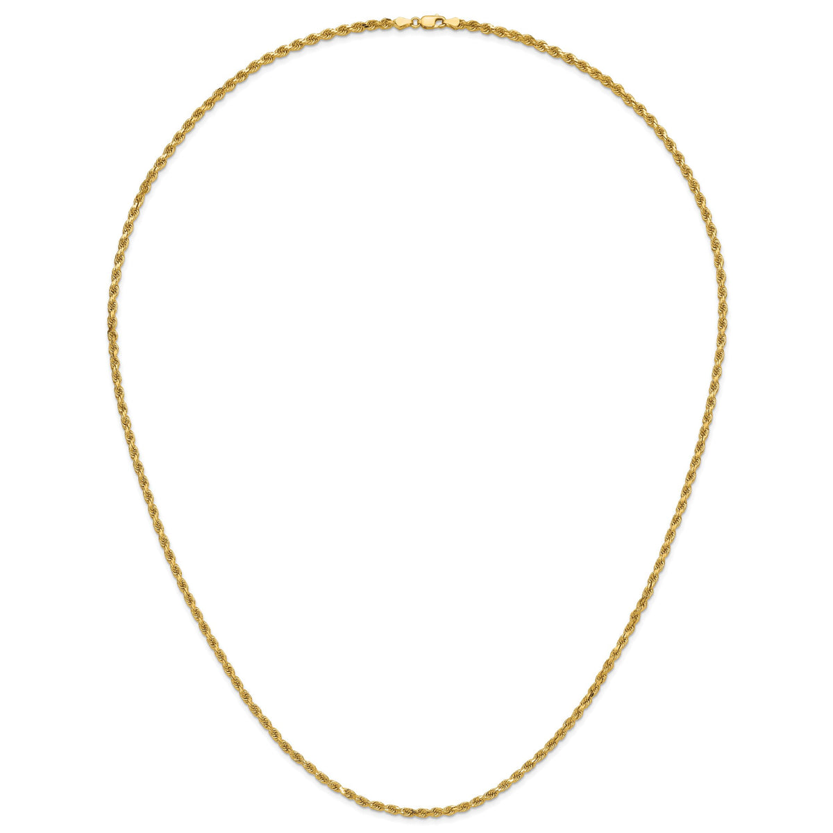 14K 3.75mm D/C Rope with Lobster Clasp Chain-027L-30