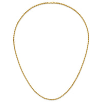 14K 3.75mm D/C Rope with Lobster Clasp Chain-027L-30