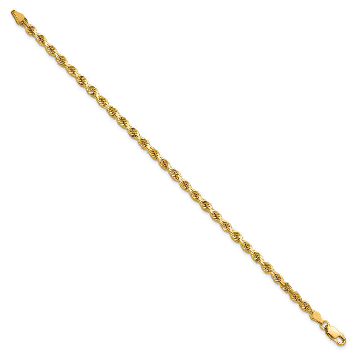 14K 3.75mm D/C Rope with Lobster Clasp Chain-027L-8