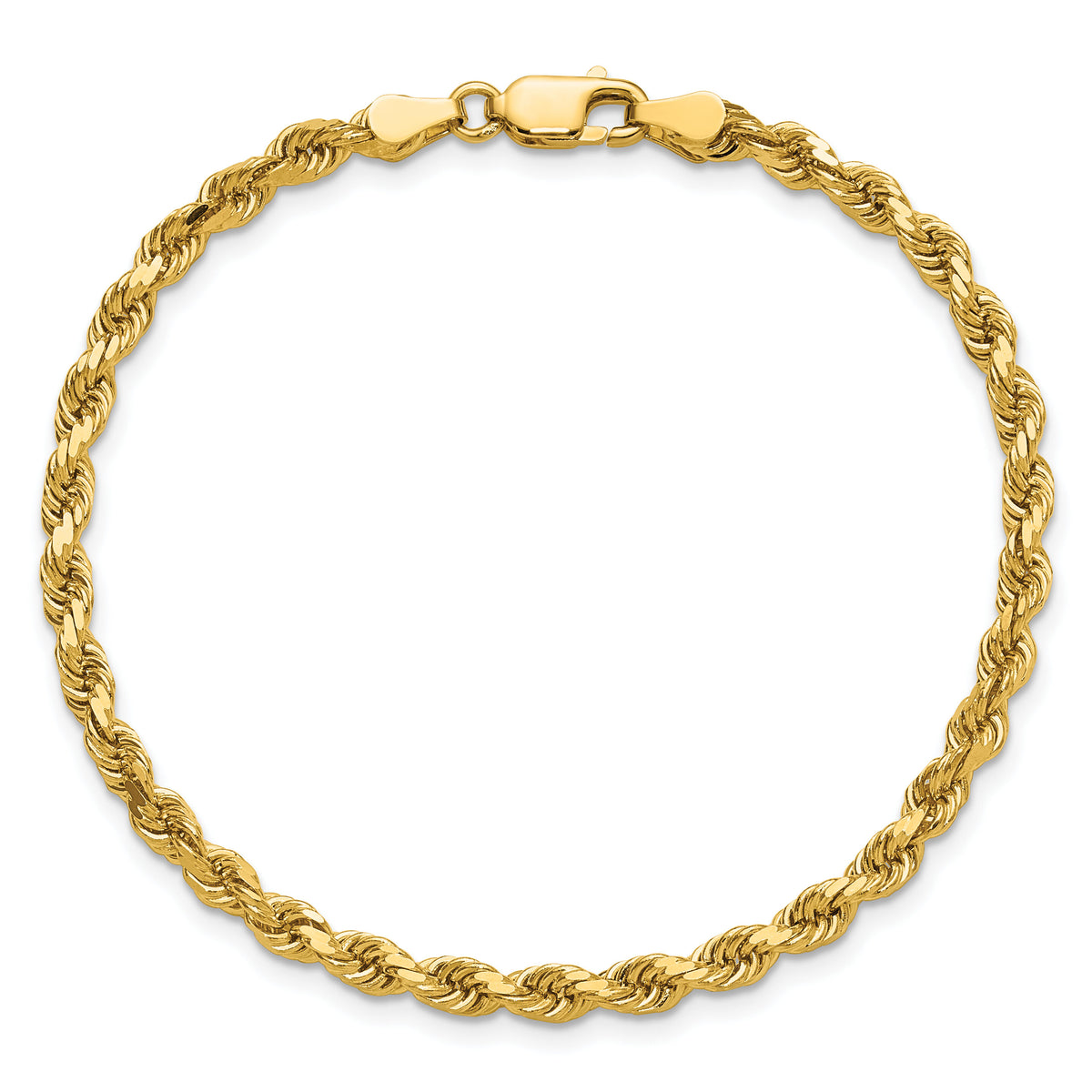 14K 3.75mm Diamond Cut Rope Chain-027L-9