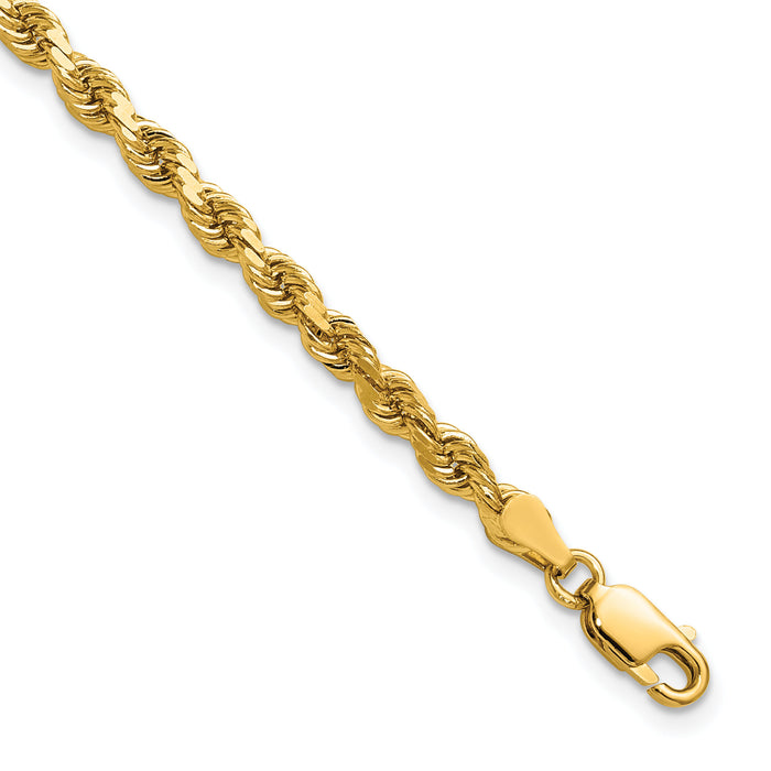 14K 3.75mm Diamond Cut Rope Chain-027L-9