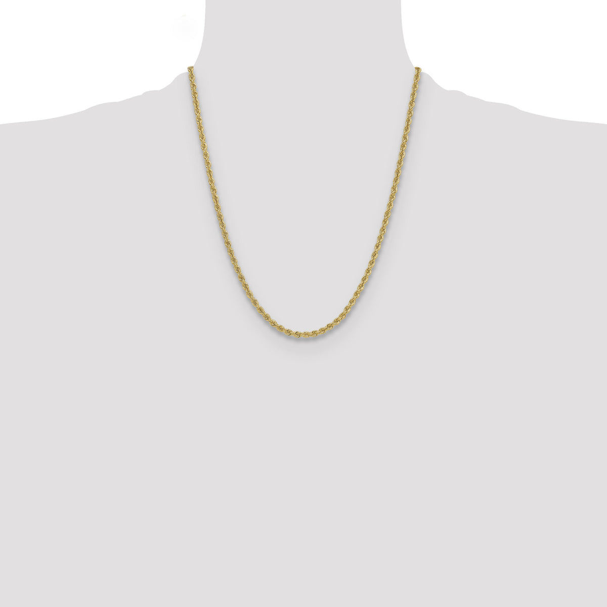 14k 3.8mm Regular Rope Chain-027S-22