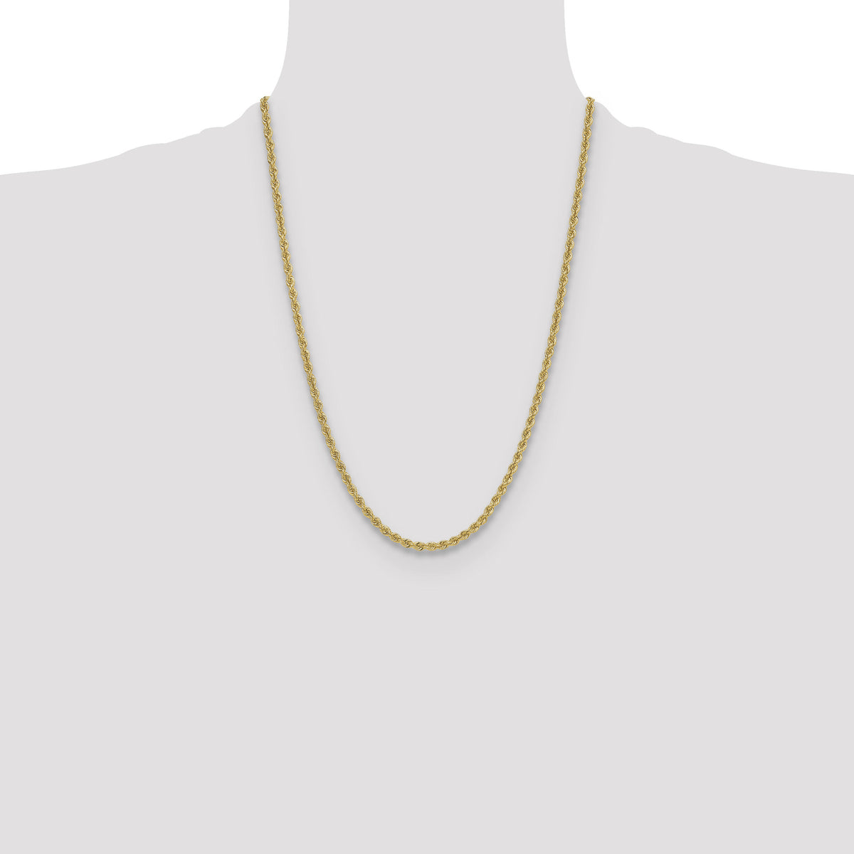 14k 3.8mm Regular Rope Chain-027S-24