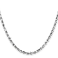 14k White Gold 3.75mm D/C Rope with Lobster Clasp Chain-027W-30