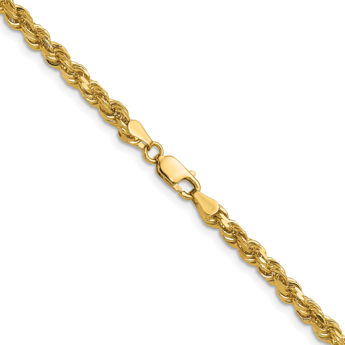 14k 4mm D/C Rope with Lobster Clasp Chain-030L-22