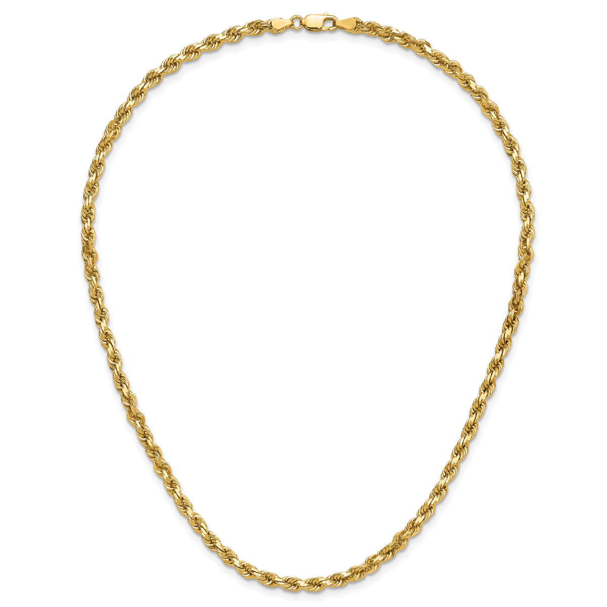 14k 4mm D/C Rope with Lobster Clasp Chain-030L-16