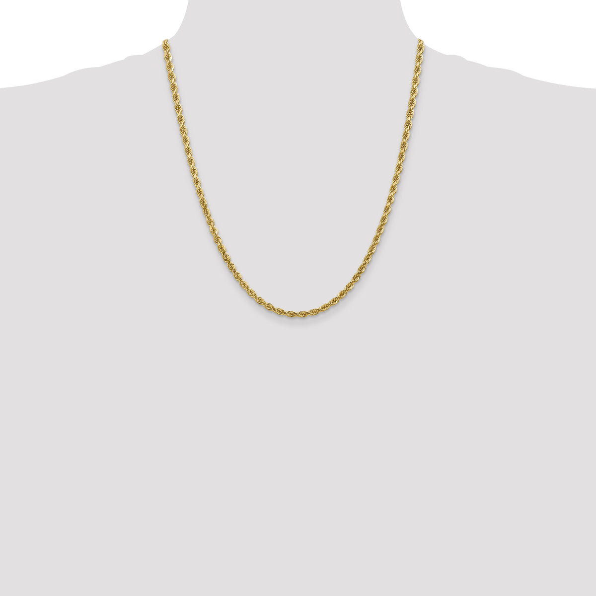14k 4mm D/C Rope with Lobster Clasp Chain-030L-22