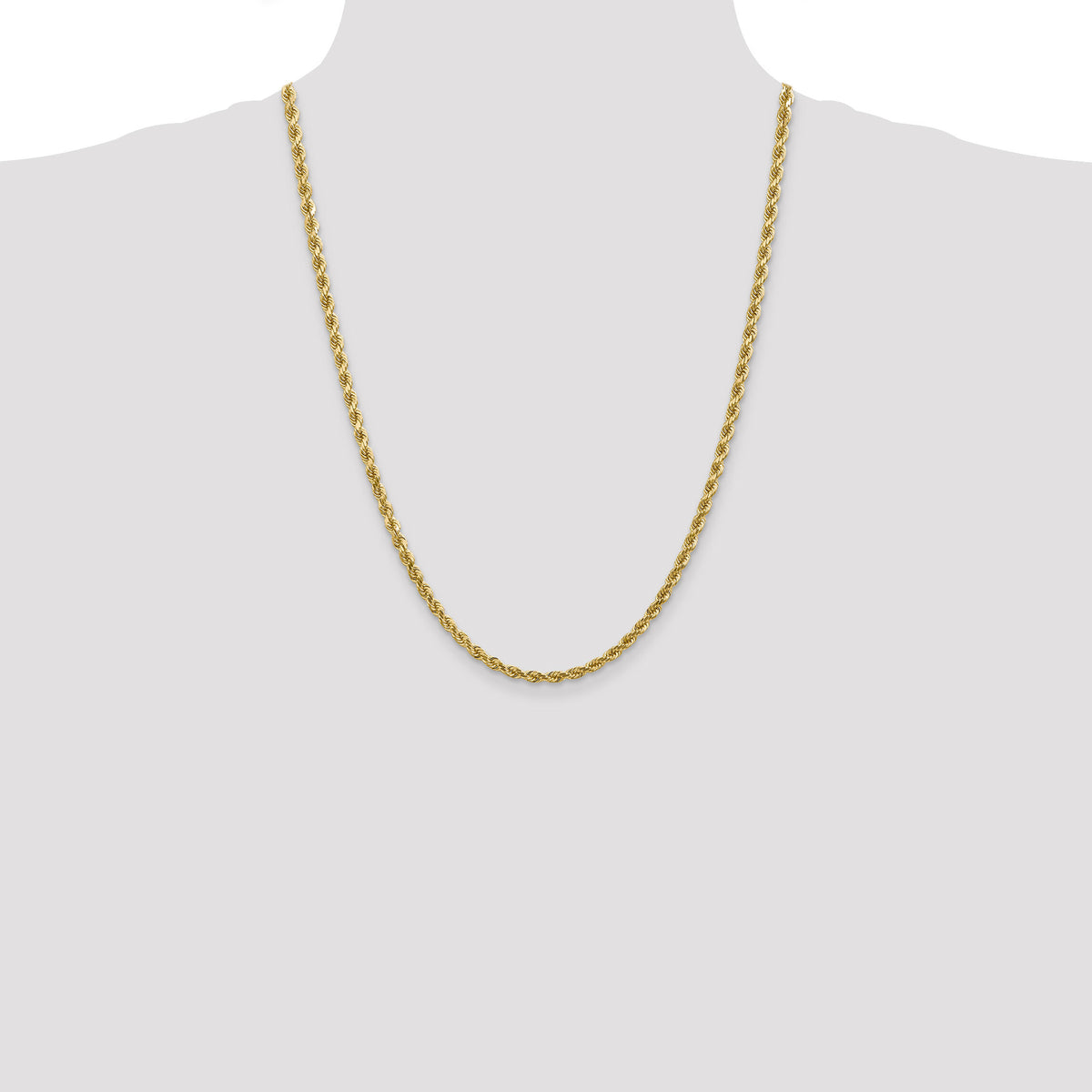 14k 4mm Diamond Cut Rope with Lobster Clasp Chain-030L-24