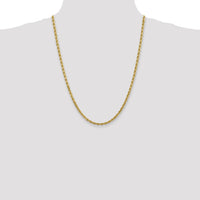 14k 4mm Diamond Cut Rope with Lobster Clasp Chain-030L-24