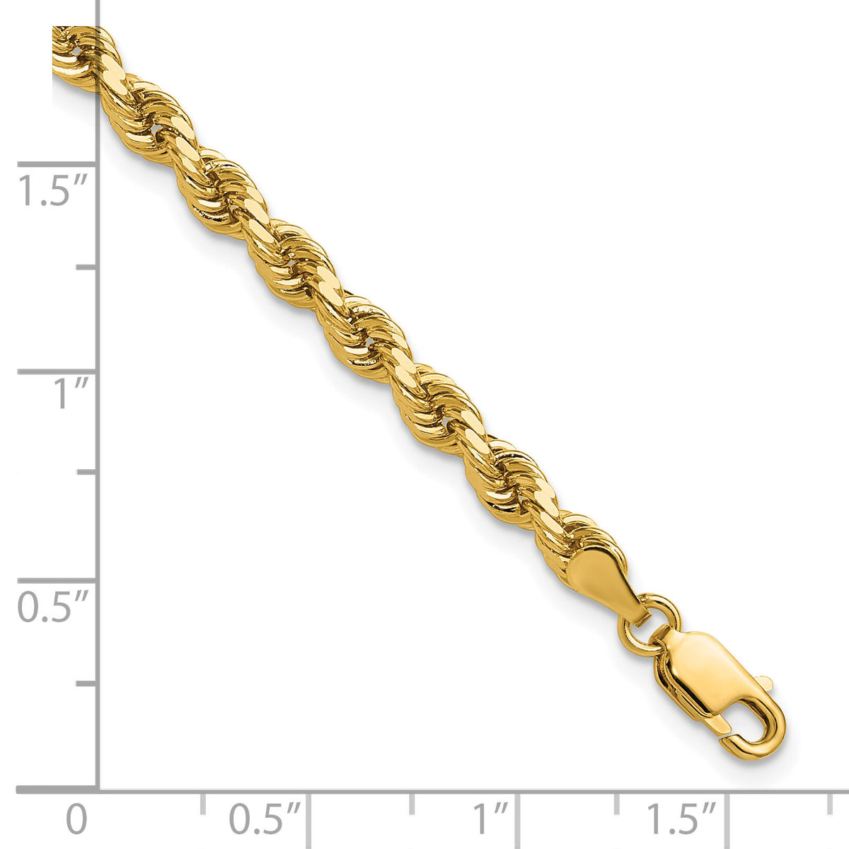 14k 4mm D/C Rope with Lobster Clasp Chain-030L-8